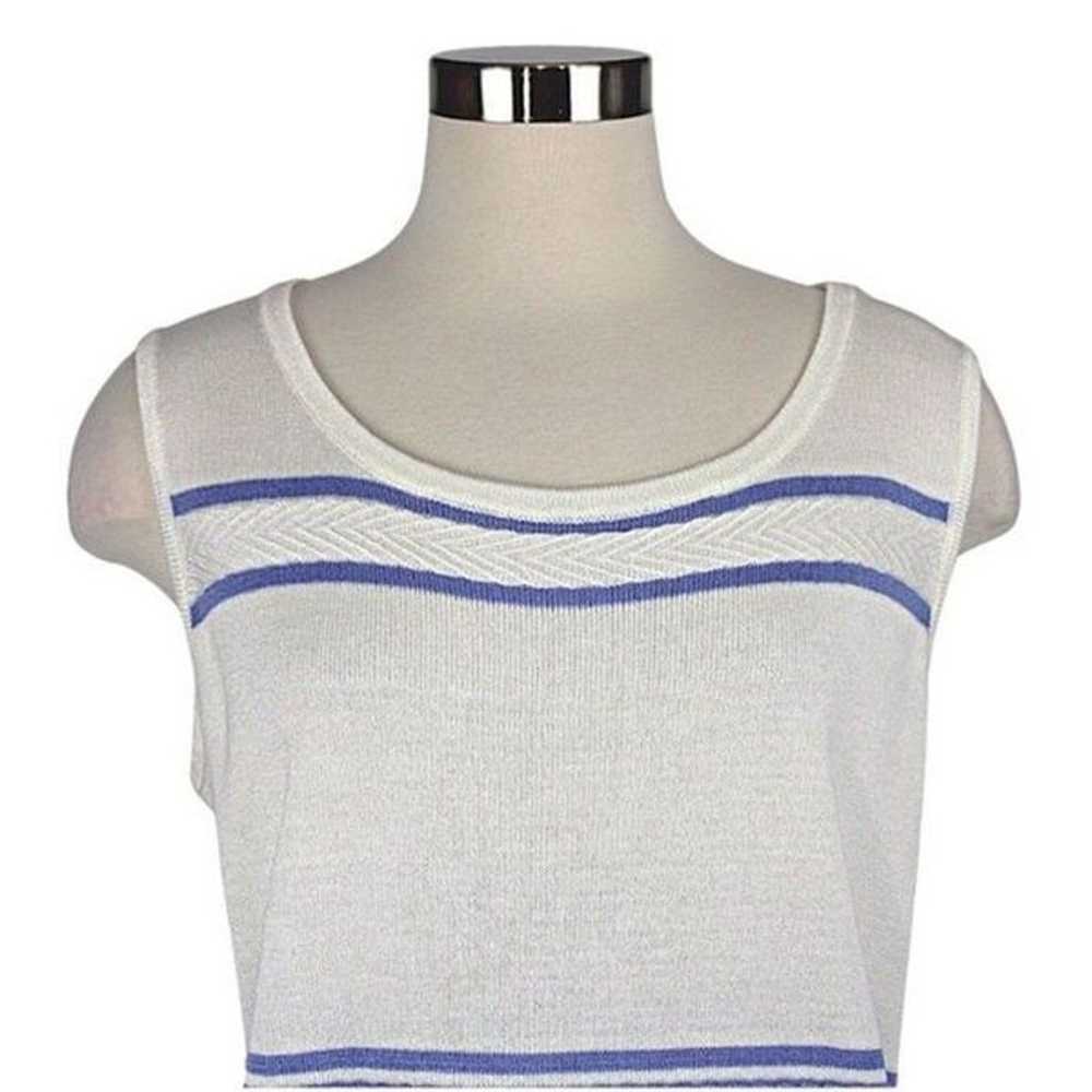 Eric Steven Sweater Vest Top Tank Vintage Striped… - image 5