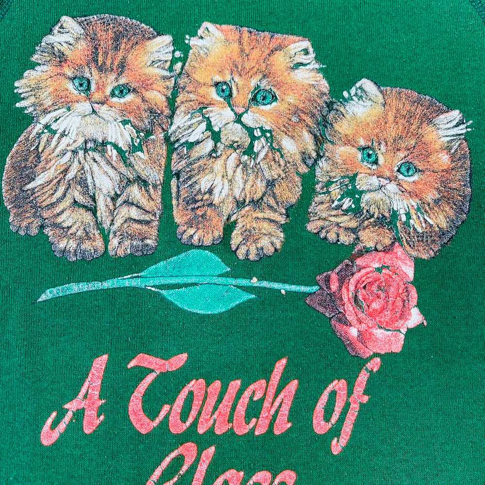 Vintage 90s Crazy Cat Lady Sweatshirt - image 4