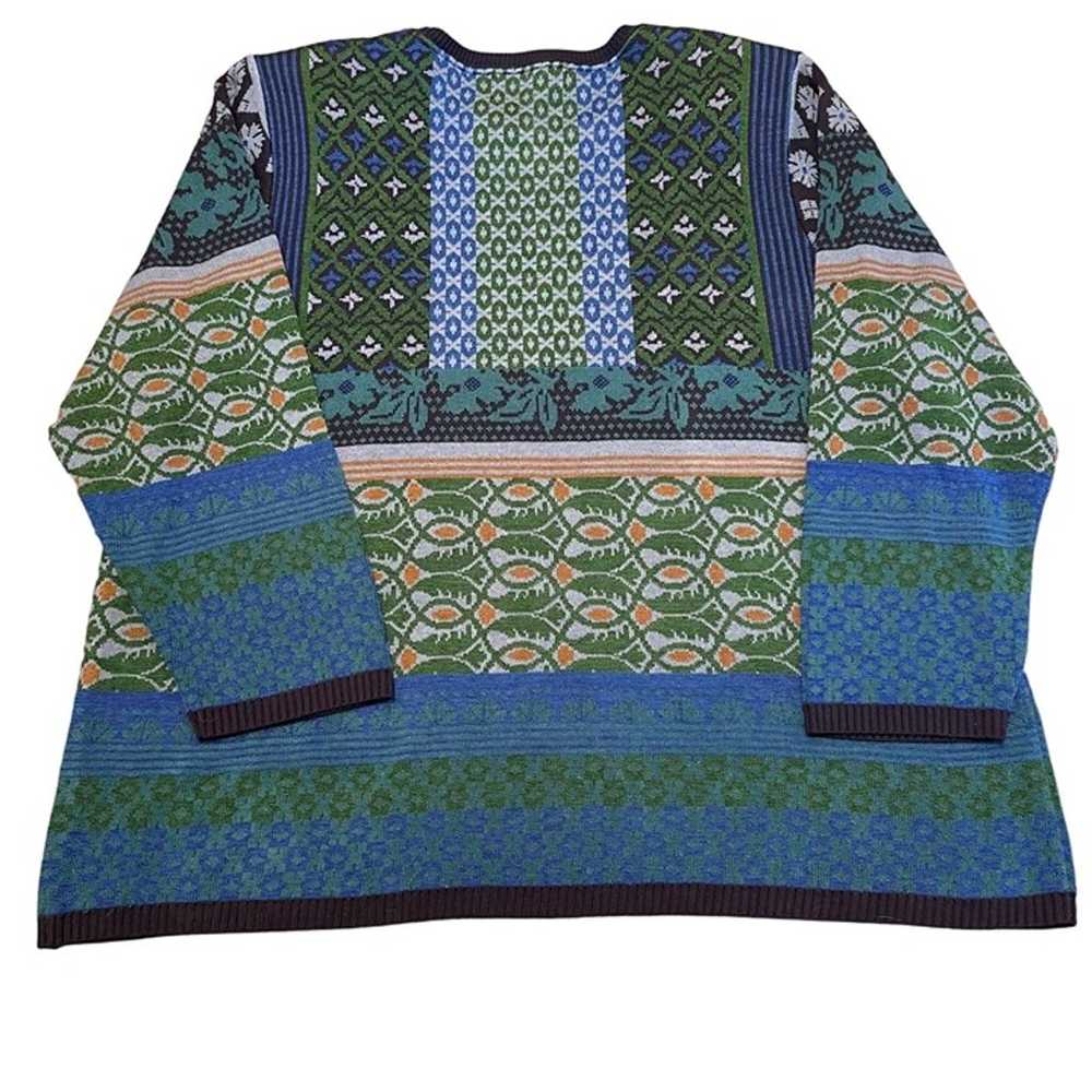 Vintage Alfred Dunner Patchwork Novelty Sweater XL - image 5