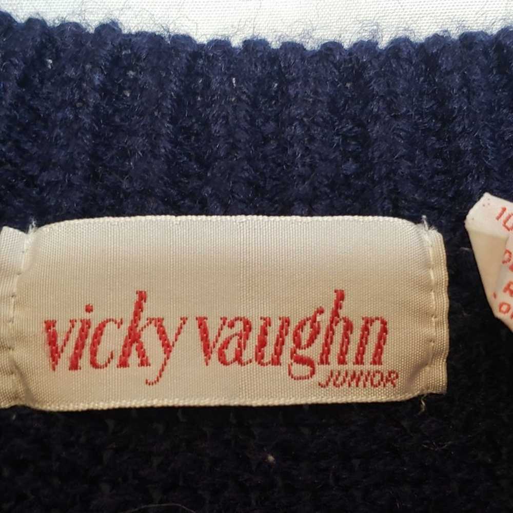 Vintage Sweater Vest Argyle Pullover Vicky Vaughn… - image 4