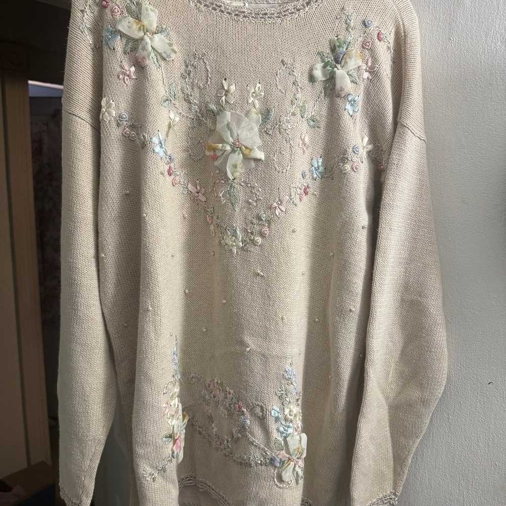 Vintage Embroidered Sweater - image 3