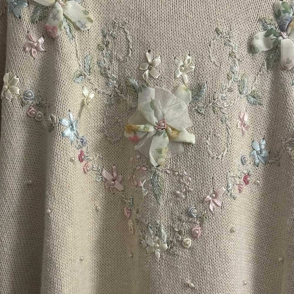 Vintage Embroidered Sweater - image 4