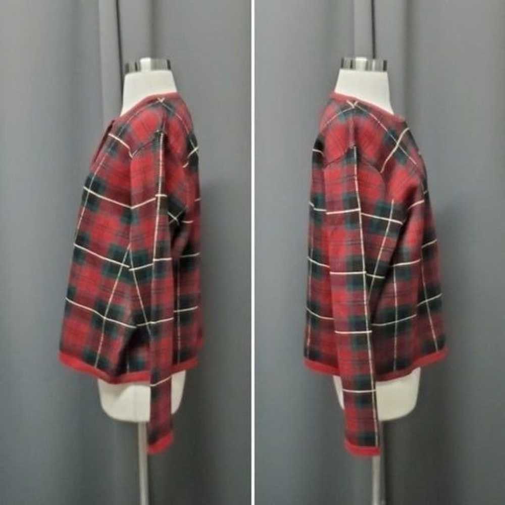 Vintage 90s y2k Talbots Red Green Stuart Tartan P… - image 3