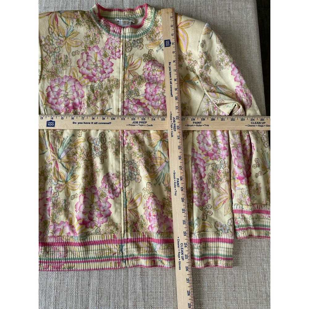 ST JOHN SPORT WOMEN'S VINTAGE FULL ZIP FLORAL SWE… - image 6