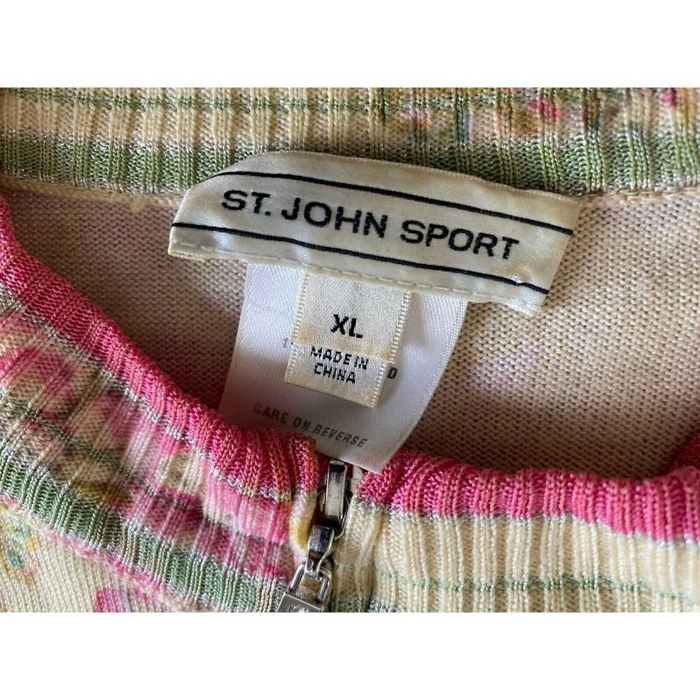 ST JOHN SPORT WOMEN'S VINTAGE FULL ZIP FLORAL SWE… - image 8