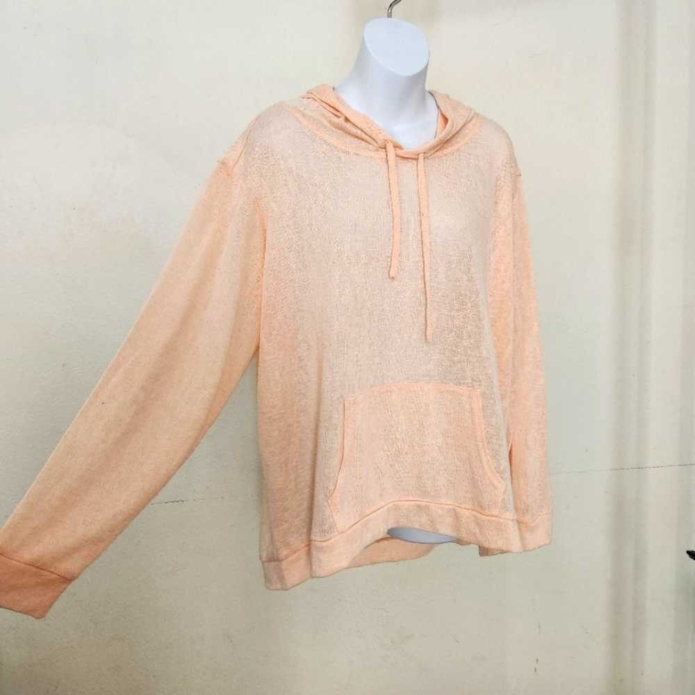 WEATHERPROOF VINTAGE Peach Lightweight Hoodie Swe… - image 4