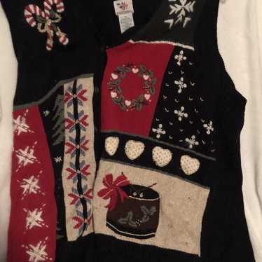 Vintage Nutcracker Ugly Christmas Sweater Candy C… - image 1