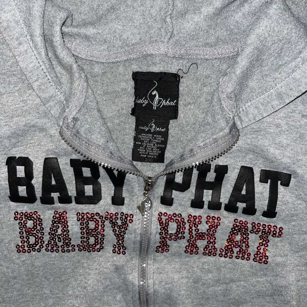 Vintage Y2K Baby Phat Zip Up Hoodie - image 2