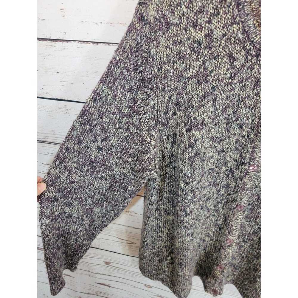 Vintage 90s CJ Banks Purple Soft Knit Grandma Car… - image 8