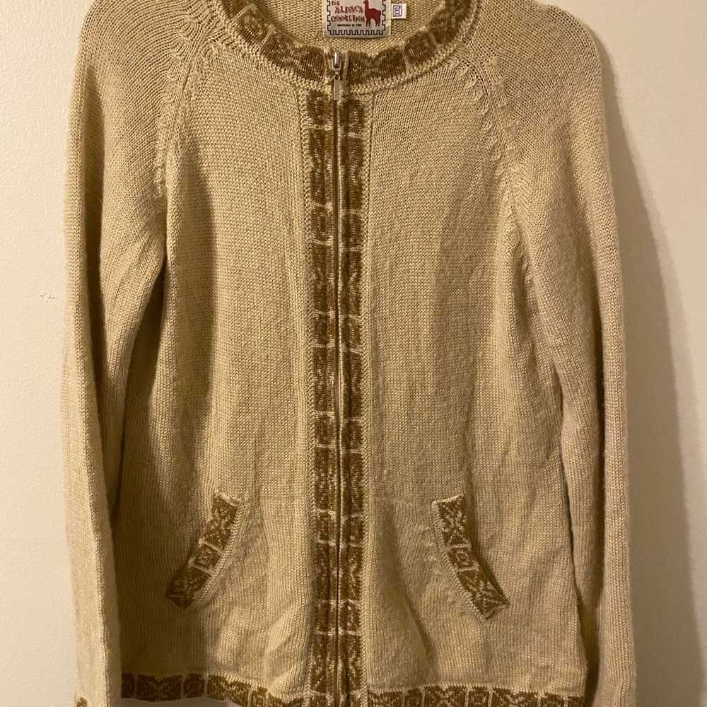 Womens The Alpaca Connection Handmade In Peru Zip… - image 1