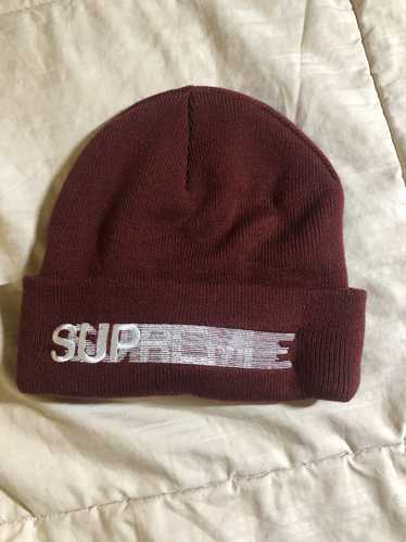 Supreme Supreme Motion Logo Beanie Burgundy Red