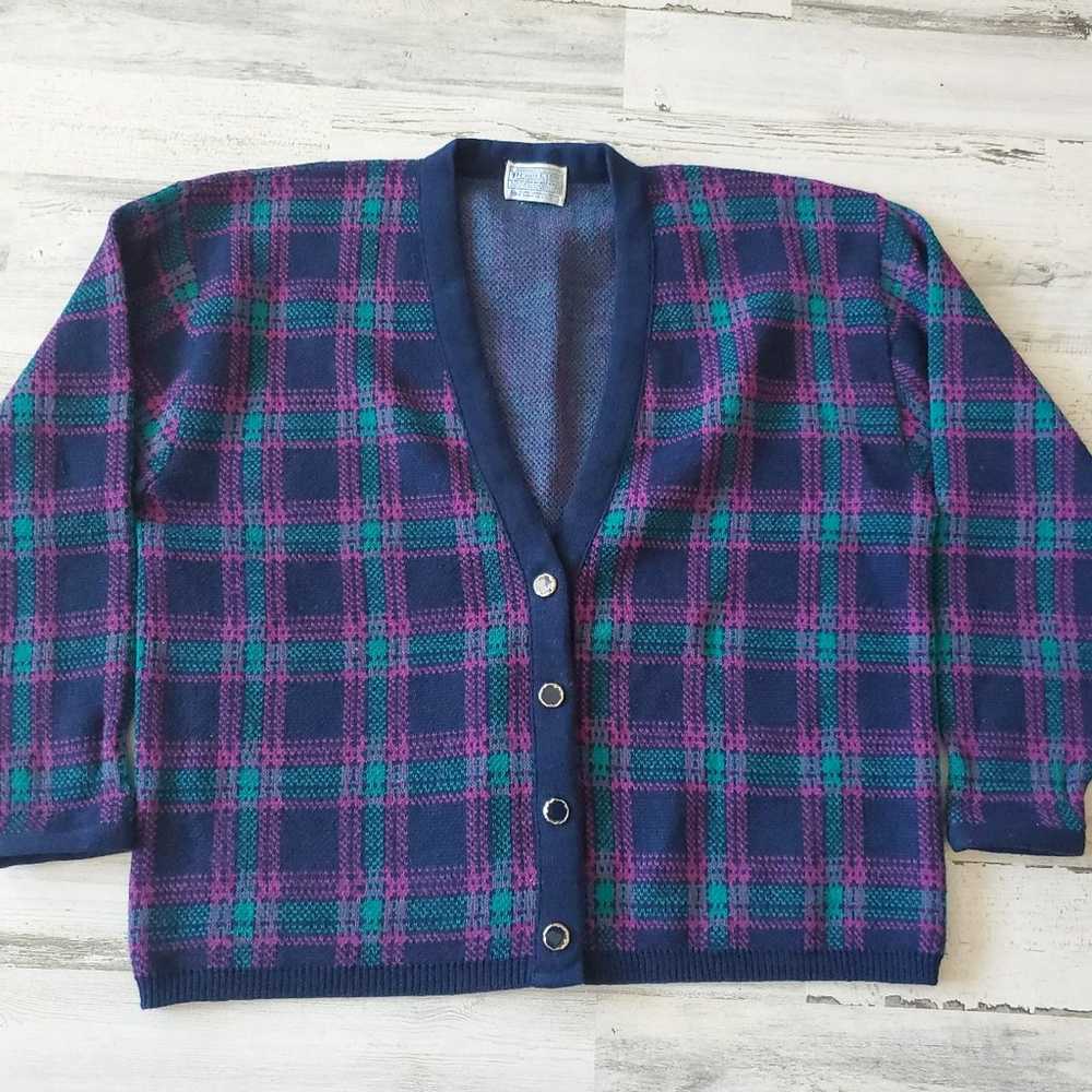 Vintage Pendleton Virgin Wool Cardigan Sweater Si… - image 1