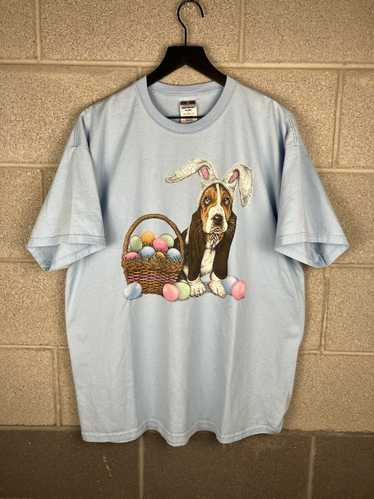 Vintage Vintage Y2K Easter Dog Graphic Tee - image 1