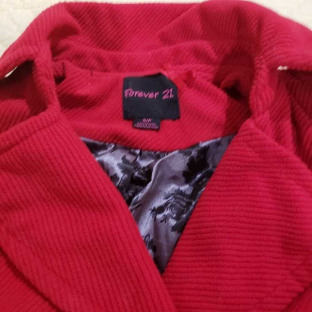 Vintage Red Elegant Forever 21 Coat - image 3