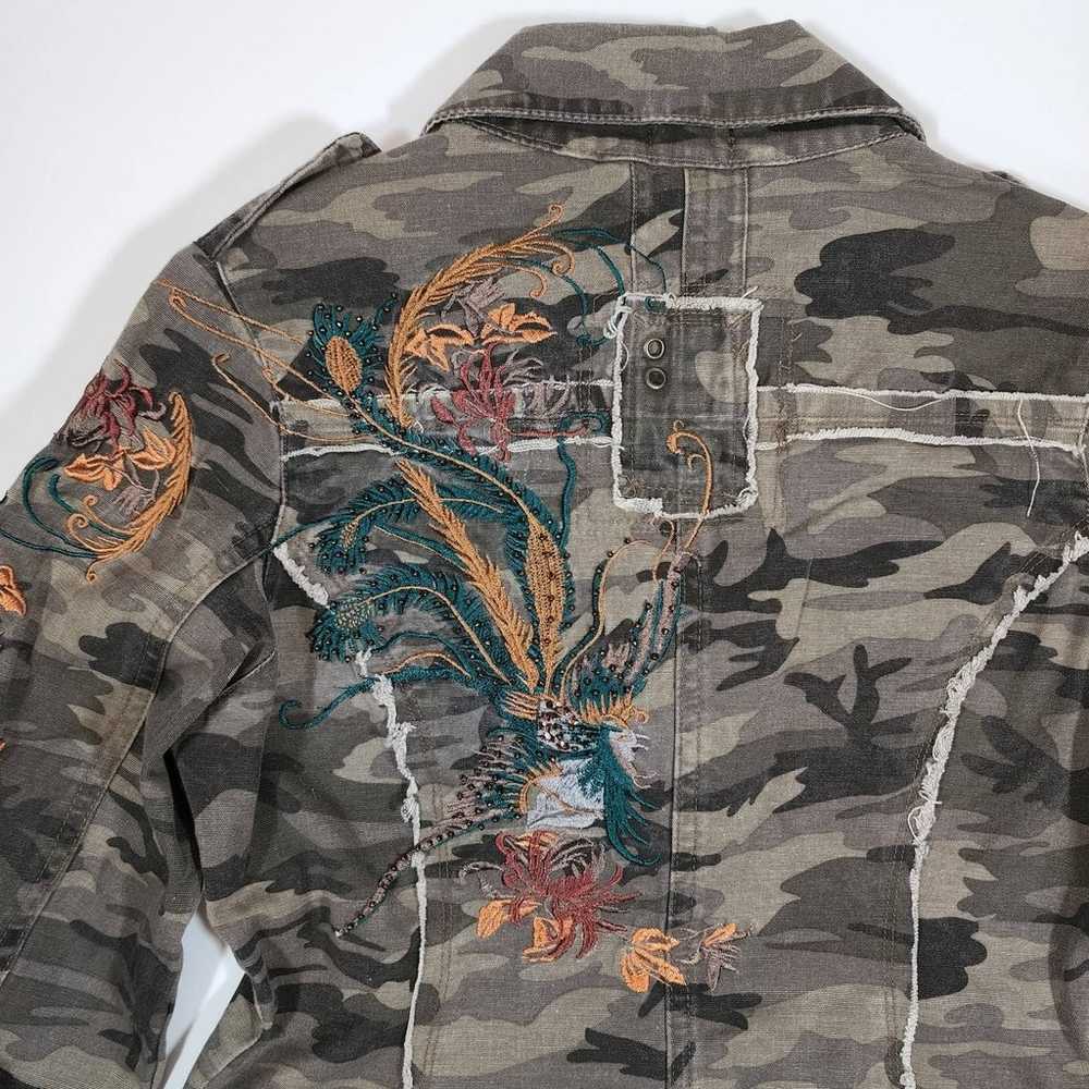 Y2K Vintage Camo Embroidered Jacket - image 1