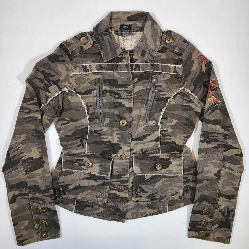 Y2K Vintage Camo Embroidered Jacket - image 4