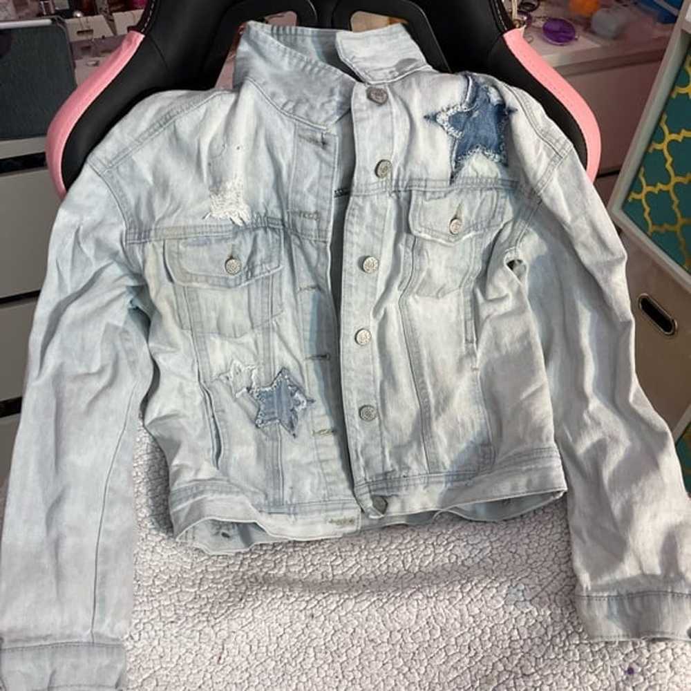 Super cute star embroiled jean jacket! New condit… - image 1