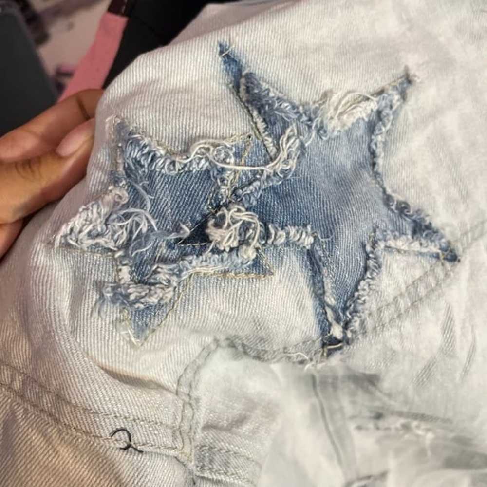 Super cute star embroiled jean jacket! New condit… - image 2