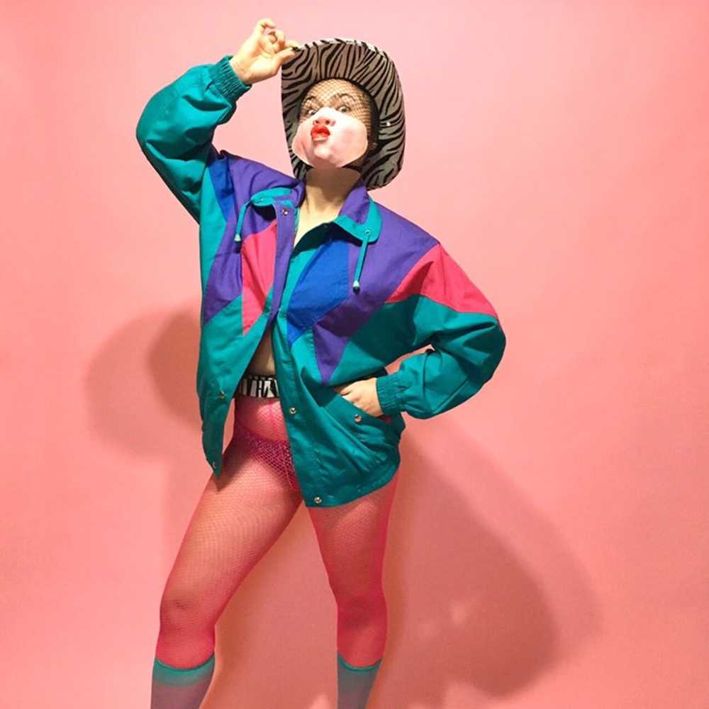 Vintage 1980s Colorblock Windbreaker - image 2