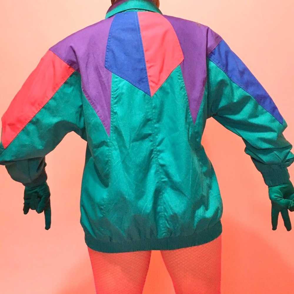 Vintage 1980s Colorblock Windbreaker - image 3