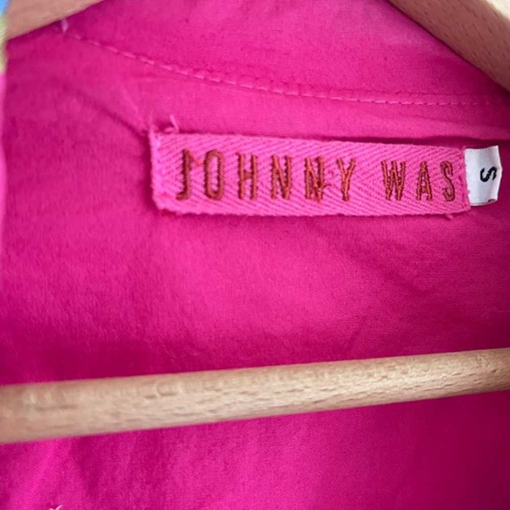 JOHNNY WAS Hot Pink Paisley & Star Embroidered Co… - image 3