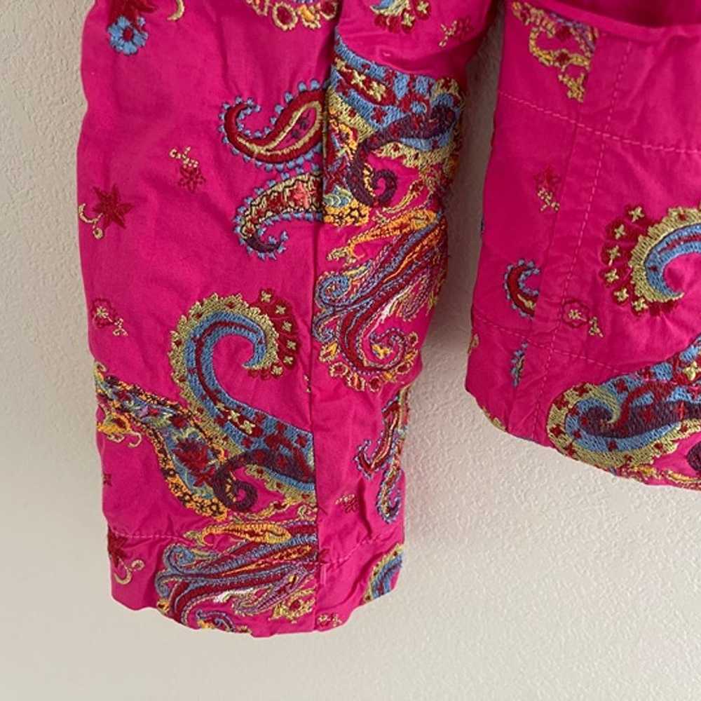 JOHNNY WAS Hot Pink Paisley & Star Embroidered Co… - image 4