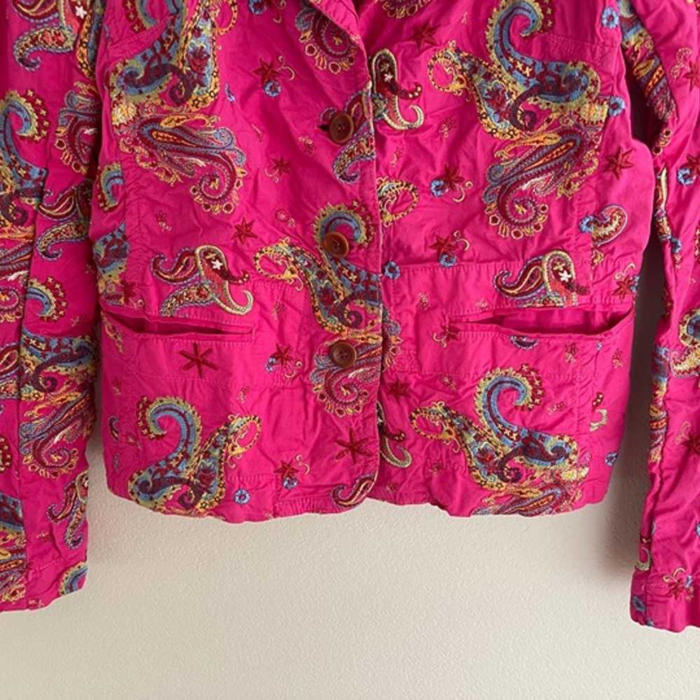 JOHNNY WAS Hot Pink Paisley & Star Embroidered Co… - image 5