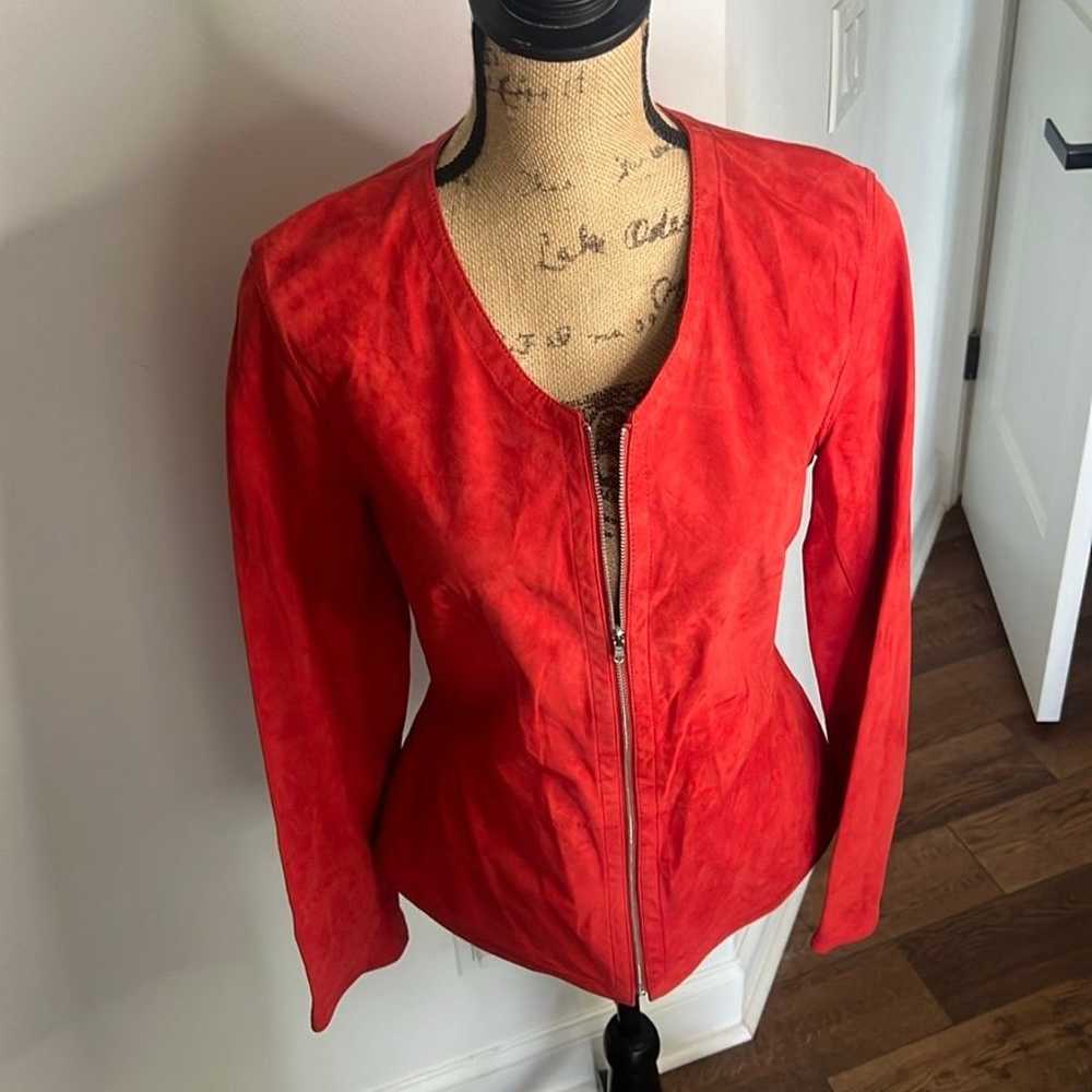 Reversible Jacket! Red Suede/Red Leather - image 1