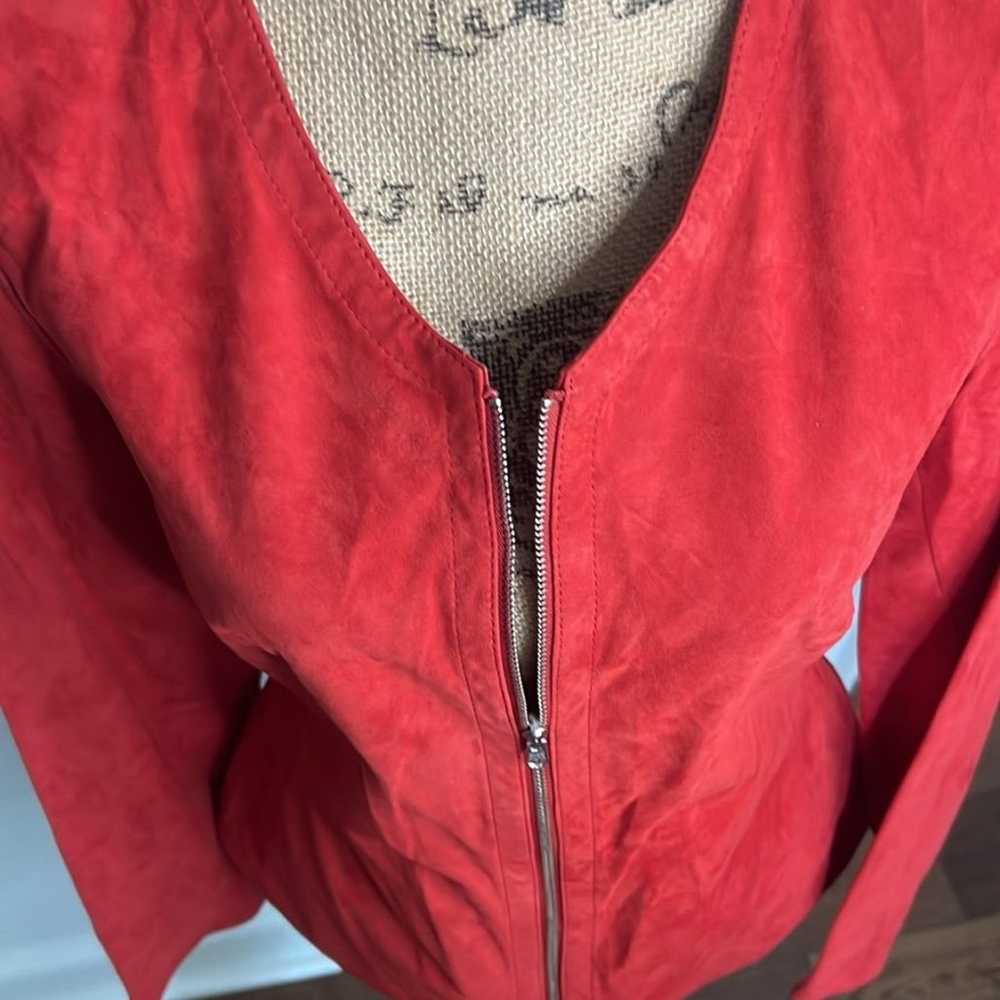 Reversible Jacket! Red Suede/Red Leather - image 5