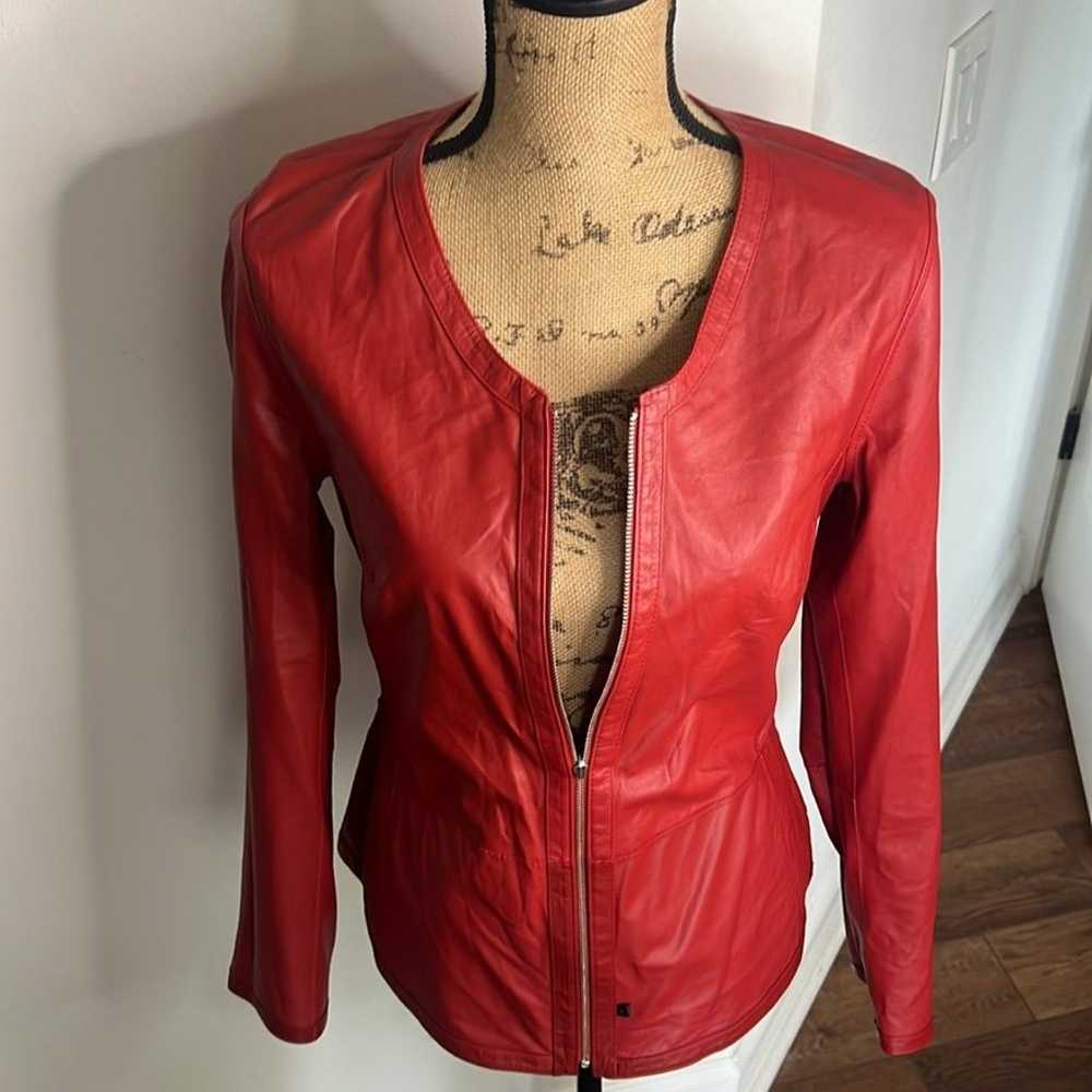 Reversible Jacket! Red Suede/Red Leather - image 7