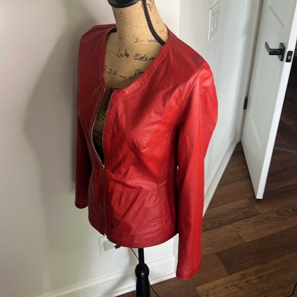 Reversible Jacket! Red Suede/Red Leather - image 9