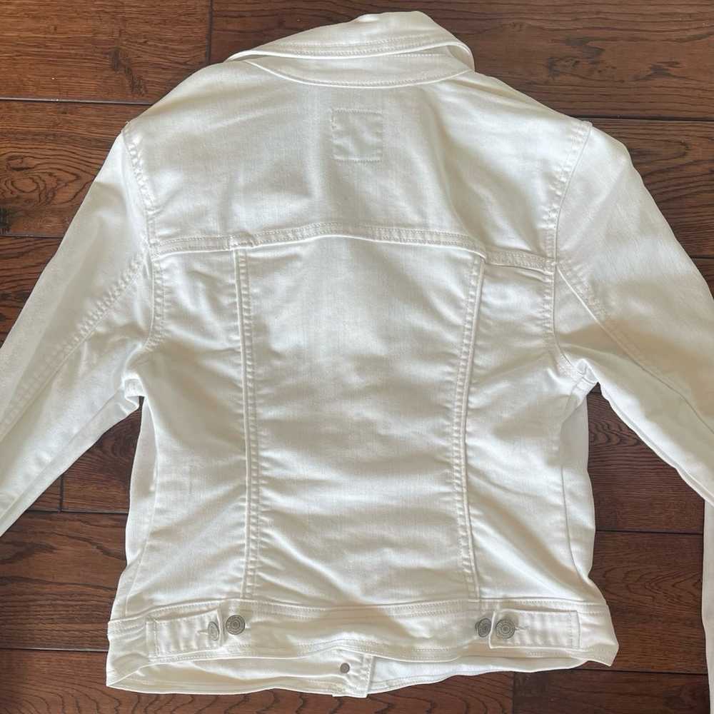 Vintage White Denim Jacket Old Navy Medium - image 2