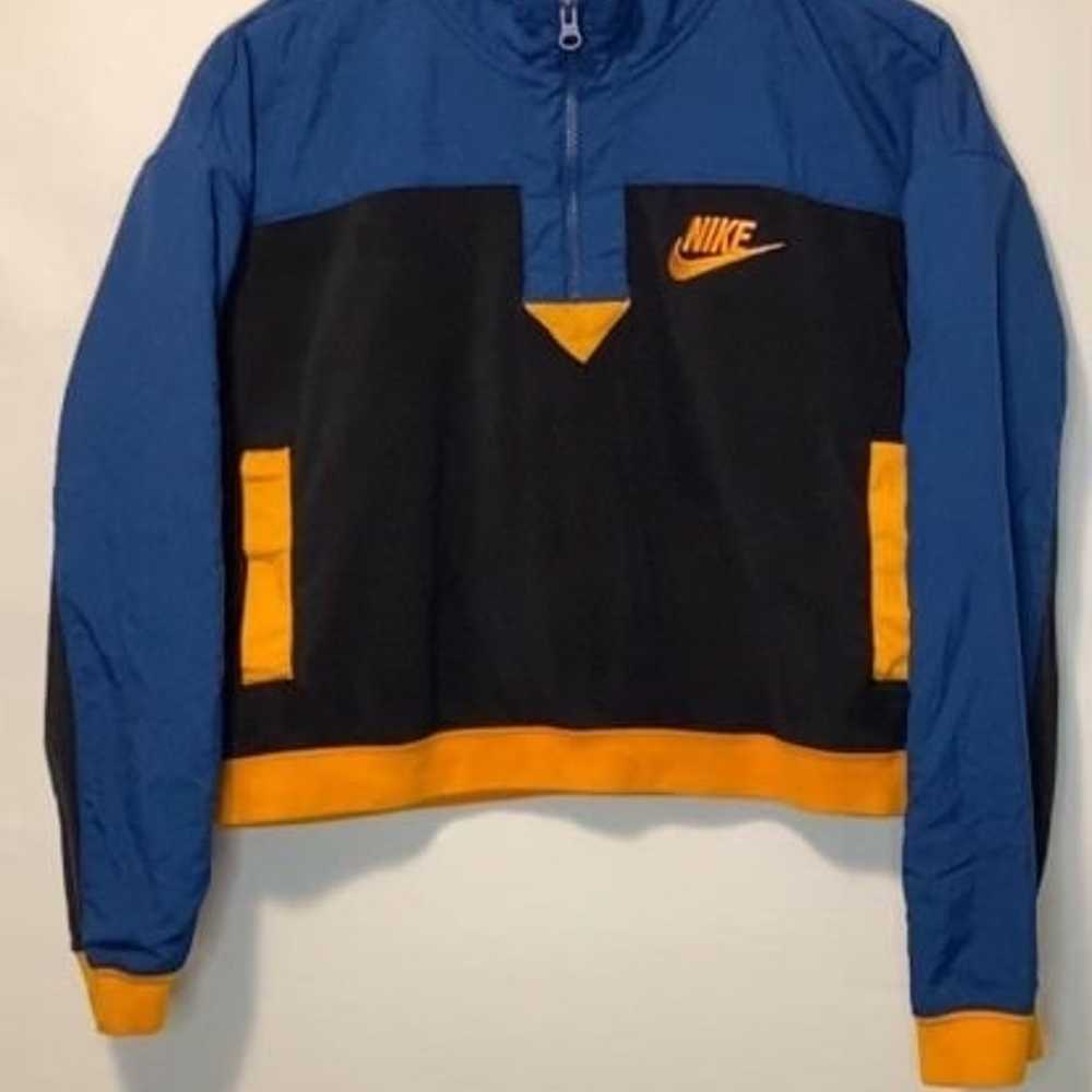 Vintage Nike Sportswear 1/4 Zip Fleece Sweater Cr… - image 2