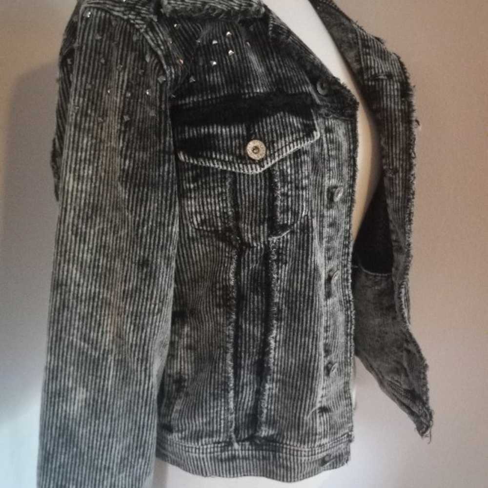 POL Black Studded Rock & Roll Corduroy Jacket. Me… - image 5