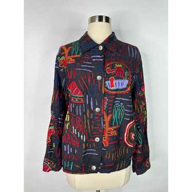 Chicos Design Arca Vintage Silk Jacket - image 1