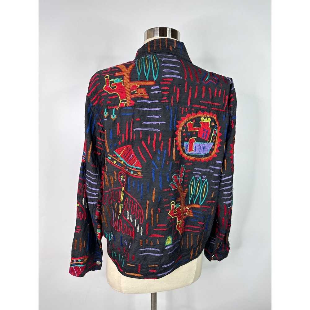 Chicos Design Arca Vintage Silk Jacket - image 2