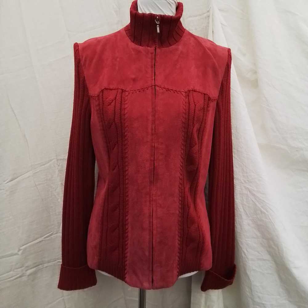 Vintage red suade jacket by Coldwater Creek - image 3