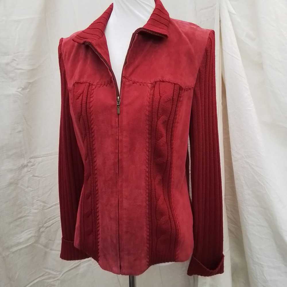 Vintage red suade jacket by Coldwater Creek - image 4