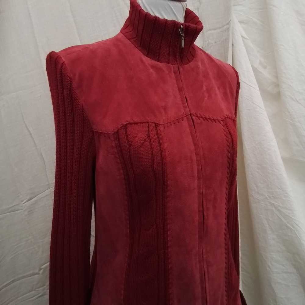 Vintage red suade jacket by Coldwater Creek - image 5