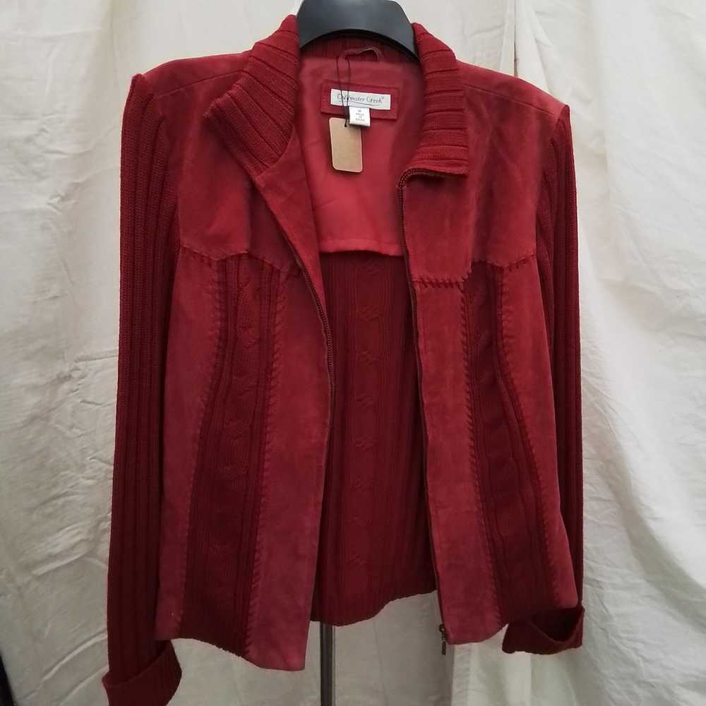 Vintage red suade jacket by Coldwater Creek - image 8