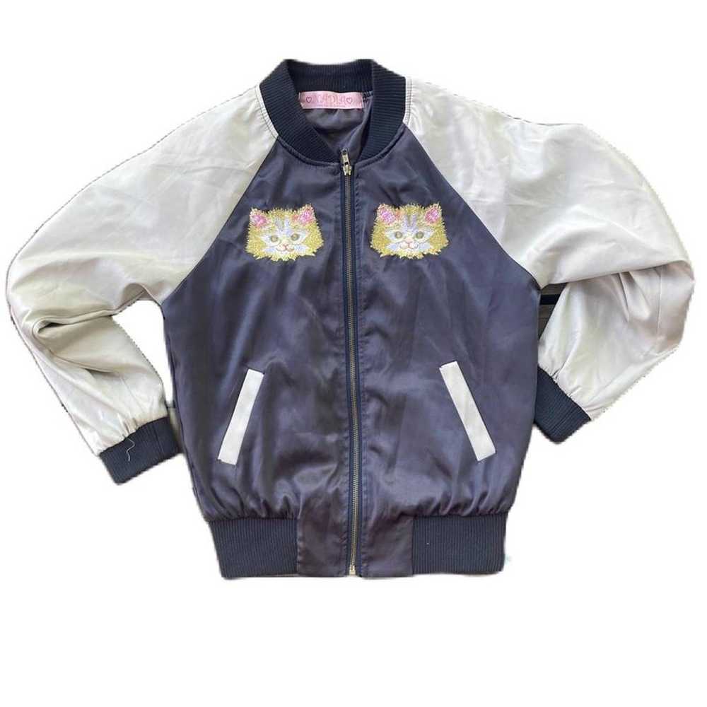 Silk kitty cat bomber jacket from Japan - image 2