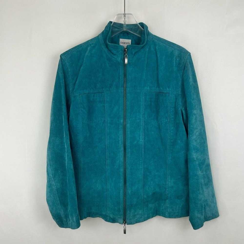 Vintage Chico’s Genuine Leather Suede Zip Up Jack… - image 5