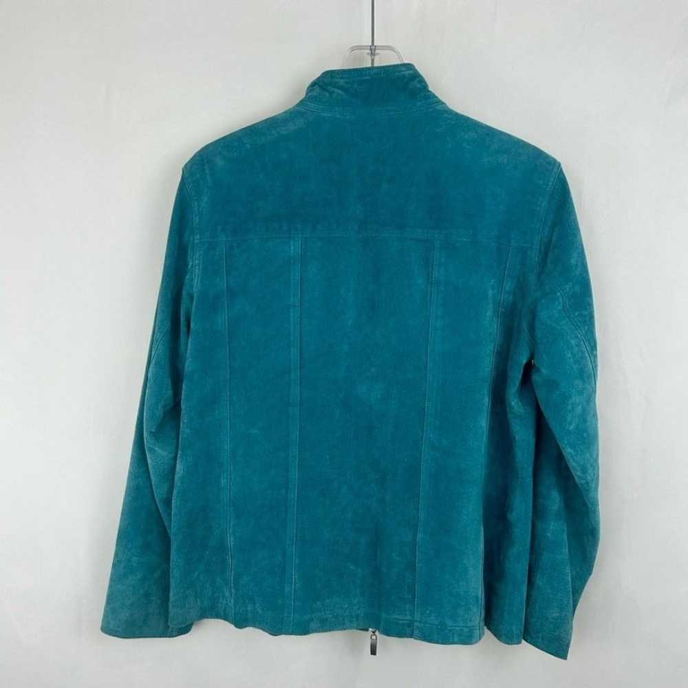 Vintage Chico’s Genuine Leather Suede Zip Up Jack… - image 6