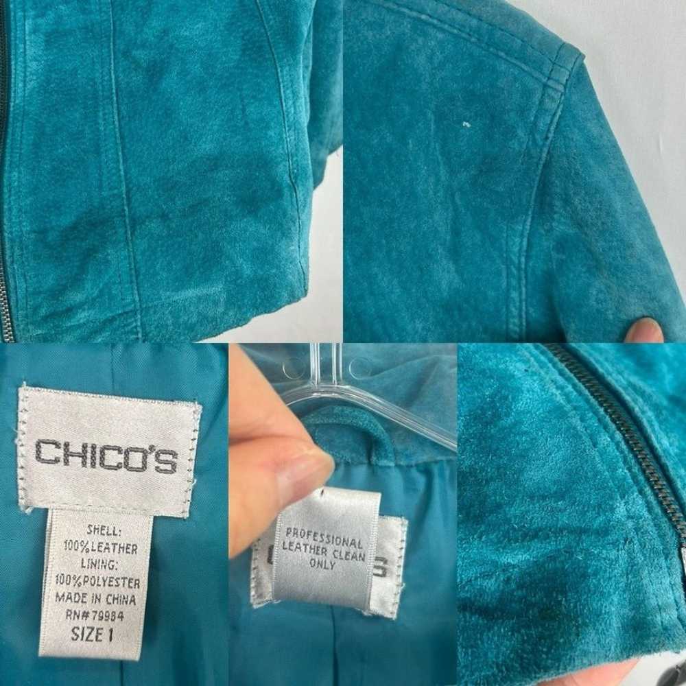 Vintage Chico’s Genuine Leather Suede Zip Up Jack… - image 7