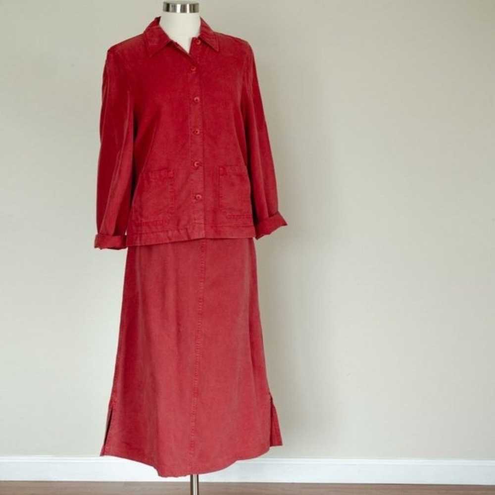 Vintage Jones New York Tencel Red jacket and skir… - image 1