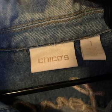 Chicos vintage embroidered Jean jacket