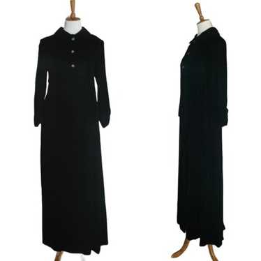 1950's Black Velvet Opera Coat Union Label - image 1