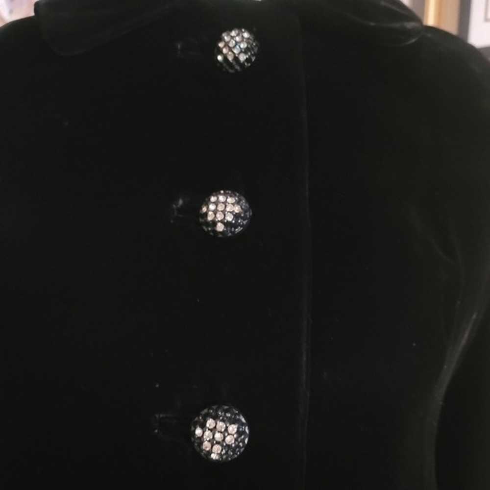 1950's Black Velvet Opera Coat Union Label - image 6