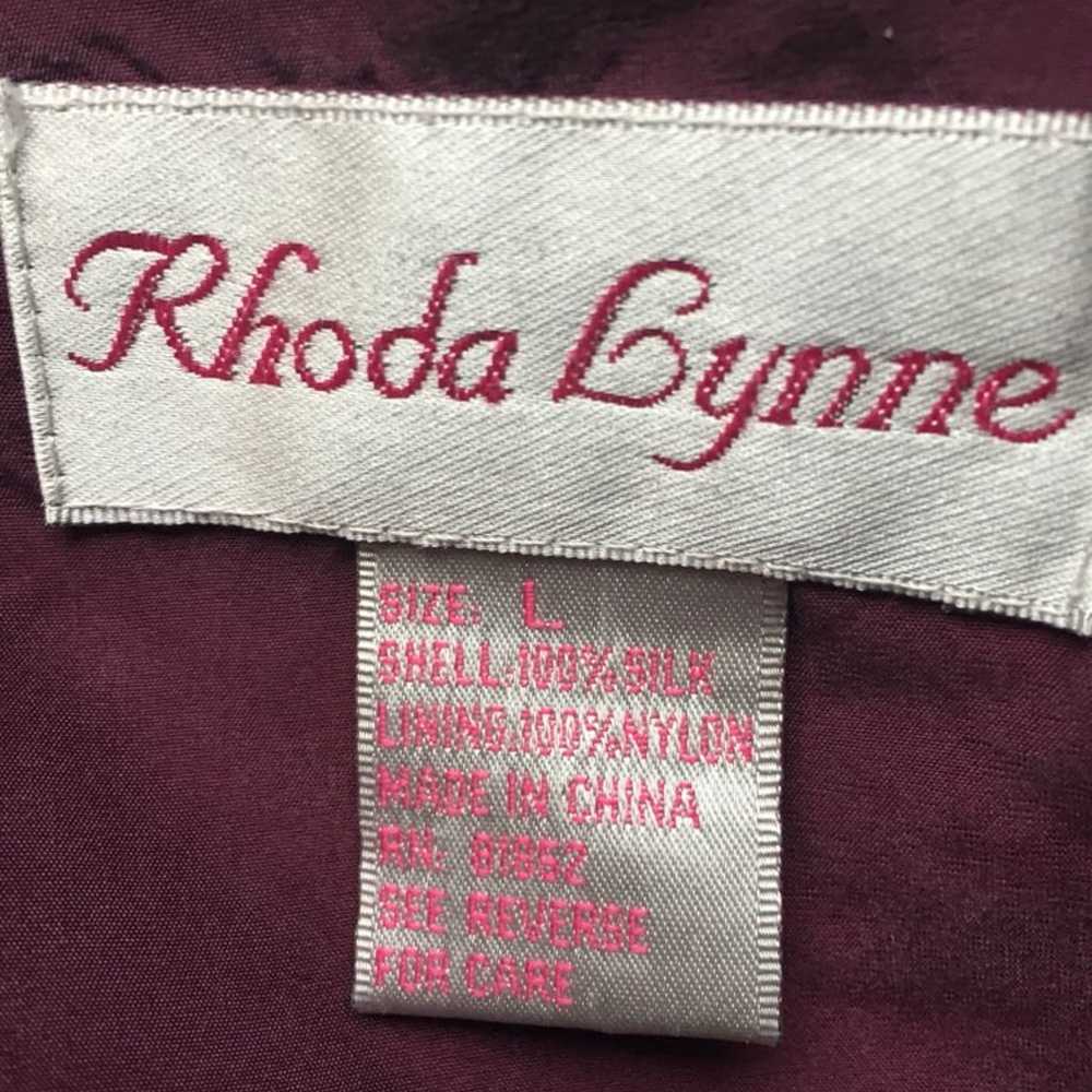 Vtg Rhoda Lynne 80’s Throwback Silk - image 4