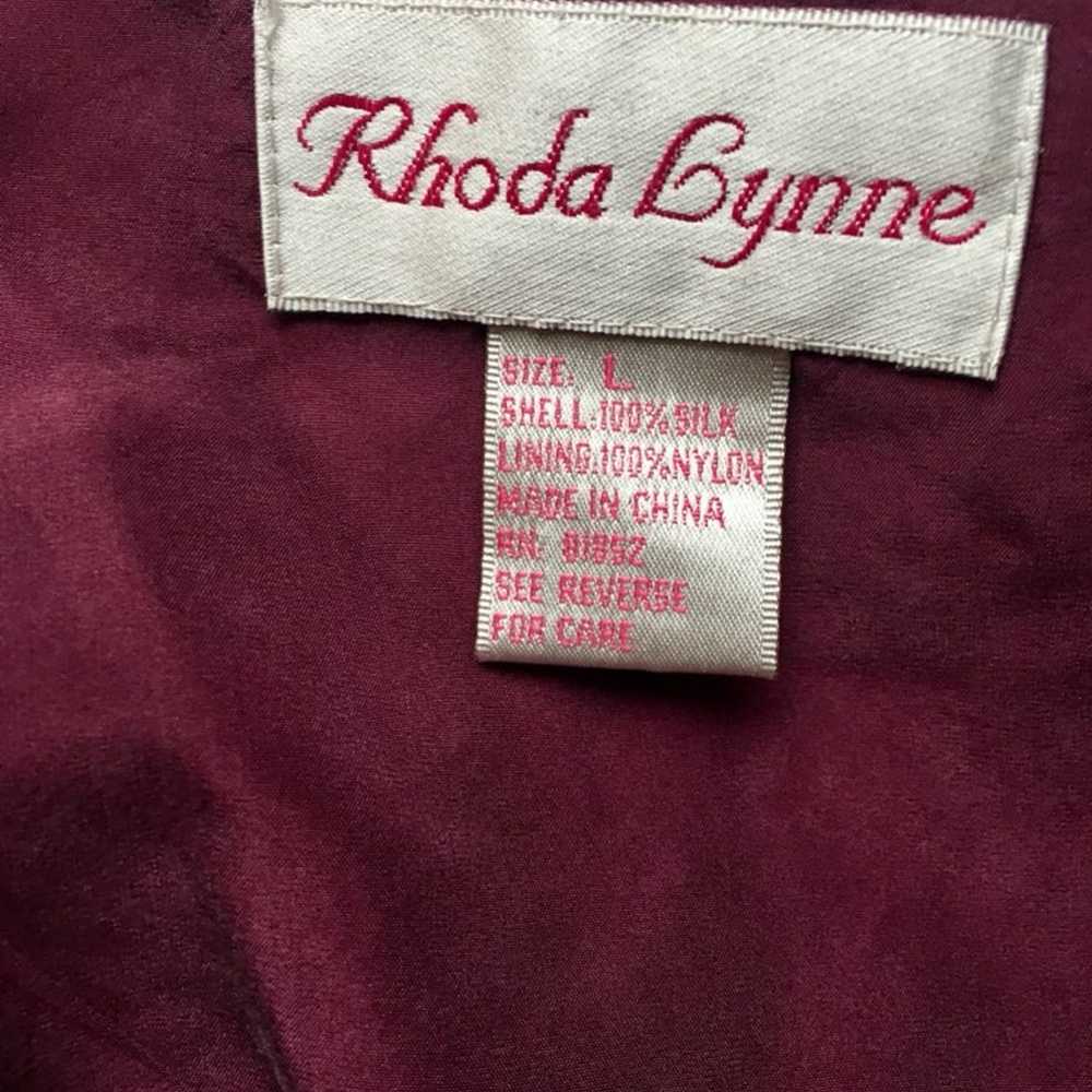 Vtg Rhoda Lynne 80’s Throwback Silk - image 5